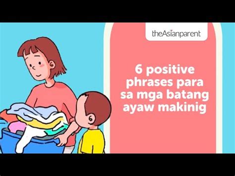 6 positive phrases para sa mga batang ayaw makinig .